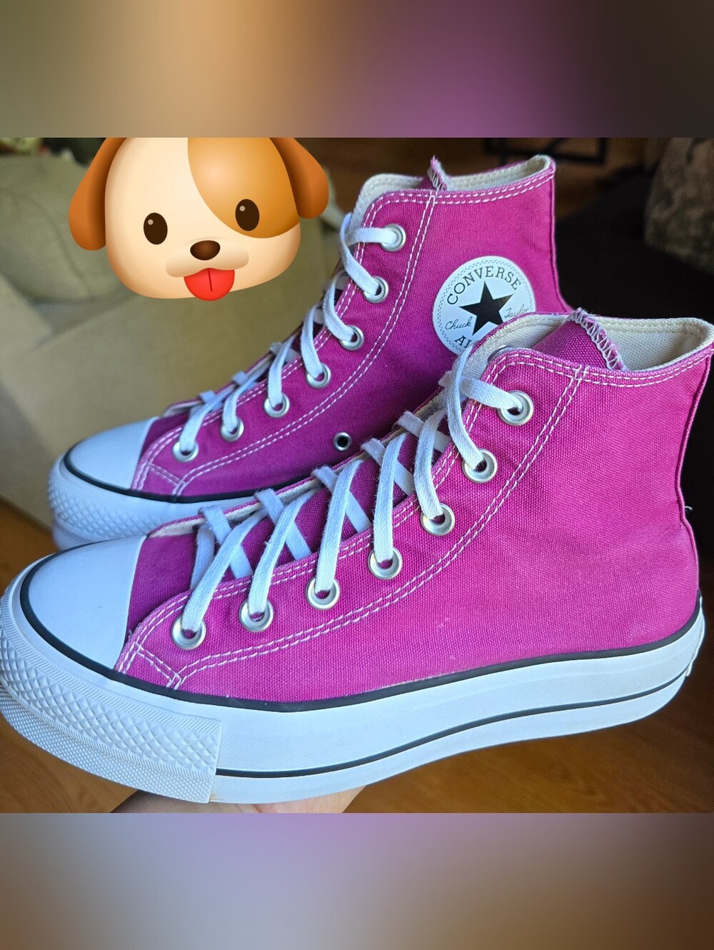 Sz 7.5 Women's CONVERSE CTAS HI LIFT PLATFORM 'Berry Smothie'